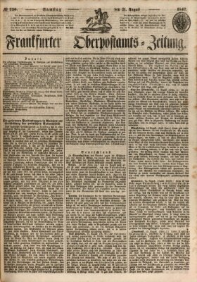 Frankfurter Ober-Post-Amts-Zeitung Samstag 21. August 1847