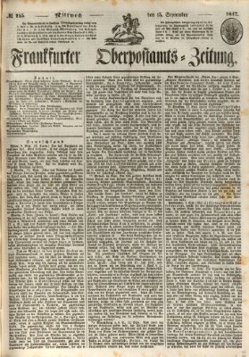 Frankfurter Ober-Post-Amts-Zeitung Mittwoch 15. September 1847