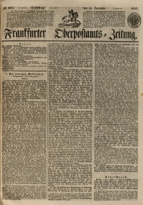 Frankfurter Ober-Post-Amts-Zeitung Dienstag 14. Dezember 1847
