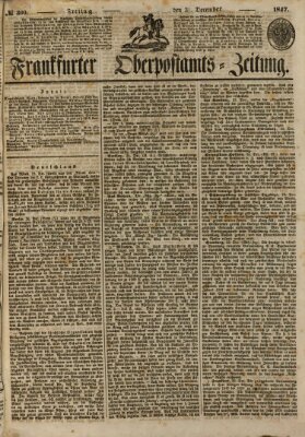 Frankfurter Ober-Post-Amts-Zeitung Freitag 31. Dezember 1847