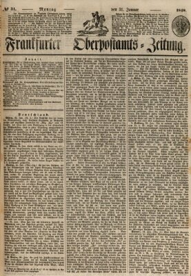 Frankfurter Ober-Post-Amts-Zeitung Montag 31. Januar 1848