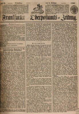 Frankfurter Ober-Post-Amts-Zeitung Dienstag 8. Februar 1848