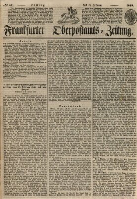 Frankfurter Ober-Post-Amts-Zeitung Samstag 19. Februar 1848