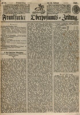 Frankfurter Ober-Post-Amts-Zeitung Donnerstag 24. Februar 1848