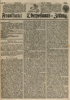Frankfurter Ober-Post-Amts-Zeitung Sonntag 27. Februar 1848