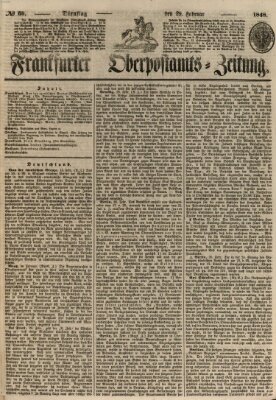Frankfurter Ober-Post-Amts-Zeitung Dienstag 29. Februar 1848
