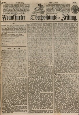 Frankfurter Ober-Post-Amts-Zeitung Samstag 4. März 1848