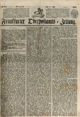 Frankfurter Ober-Post-Amts-Zeitung Mittwoch 12. Juli 1848
