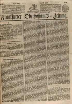 Frankfurter Ober-Post-Amts-Zeitung Samstag 29. Juli 1848