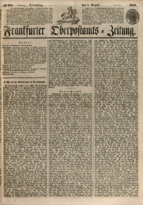 Frankfurter Ober-Post-Amts-Zeitung Dienstag 8. August 1848