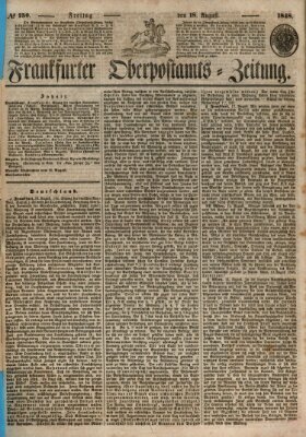 Frankfurter Ober-Post-Amts-Zeitung Freitag 18. August 1848