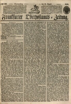 Frankfurter Ober-Post-Amts-Zeitung Donnerstag 24. August 1848