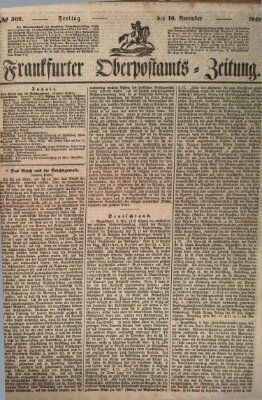 Frankfurter Ober-Post-Amts-Zeitung Freitag 10. November 1848