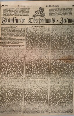Frankfurter Ober-Post-Amts-Zeitung Montag 20. November 1848