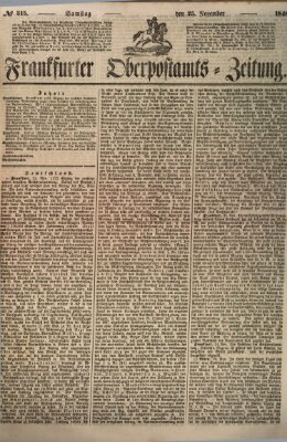 Frankfurter Ober-Post-Amts-Zeitung Samstag 25. November 1848