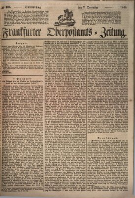 Frankfurter Ober-Post-Amts-Zeitung Donnerstag 7. Dezember 1848