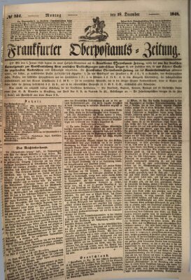 Frankfurter Ober-Post-Amts-Zeitung Montag 18. Dezember 1848