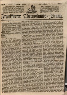 Frankfurter Ober-Post-Amts-Zeitung Dienstag 20. März 1849