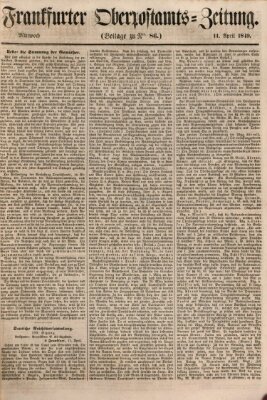 Frankfurter Ober-Post-Amts-Zeitung Mittwoch 11. April 1849