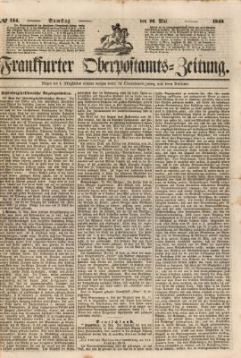 Frankfurter Ober-Post-Amts-Zeitung Samstag 26. Mai 1849