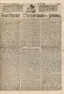 Frankfurter Ober-Post-Amts-Zeitung Donnerstag 31. Mai 1849