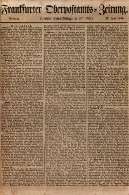 Frankfurter Ober-Post-Amts-Zeitung Sonntag 17. Juni 1849