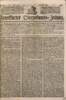 Frankfurter Ober-Post-Amts-Zeitung Mittwoch 20. Juni 1849