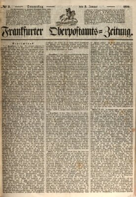 Frankfurter Ober-Post-Amts-Zeitung Donnerstag 3. Januar 1850