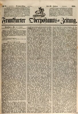 Frankfurter Ober-Post-Amts-Zeitung Donnerstag 10. Januar 1850