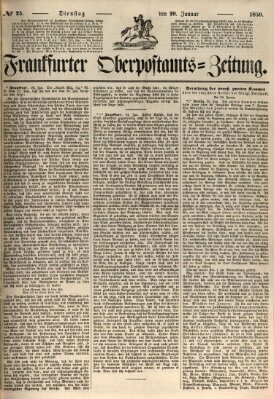 Frankfurter Ober-Post-Amts-Zeitung Dienstag 29. Januar 1850