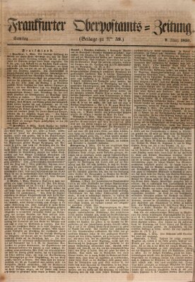 Frankfurter Ober-Post-Amts-Zeitung Samstag 9. März 1850