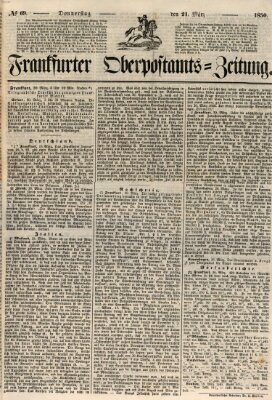 Frankfurter Ober-Post-Amts-Zeitung Donnerstag 21. März 1850