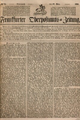 Frankfurter Ober-Post-Amts-Zeitung Mittwoch 27. März 1850