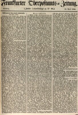 Frankfurter Ober-Post-Amts-Zeitung Sonntag 21. April 1850
