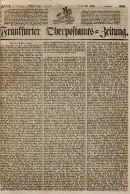 Frankfurter Ober-Post-Amts-Zeitung Montag 13. Mai 1850