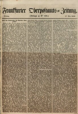 Frankfurter Ober-Post-Amts-Zeitung Montag 27. Mai 1850