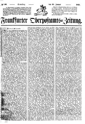 Frankfurter Ober-Post-Amts-Zeitung Samstag 25. Januar 1851