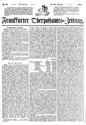 Frankfurter Ober-Post-Amts-Zeitung Samstag 22. Februar 1851