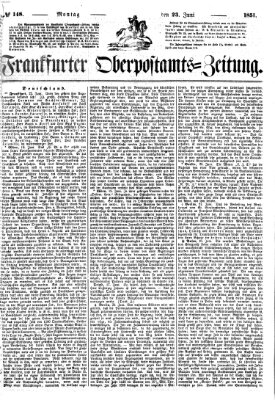 Frankfurter Ober-Post-Amts-Zeitung Montag 23. Juni 1851