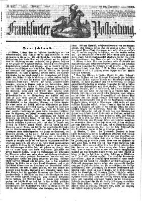 Frankfurter Postzeitung (Frankfurter Ober-Post-Amts-Zeitung) Freitag 10. September 1852