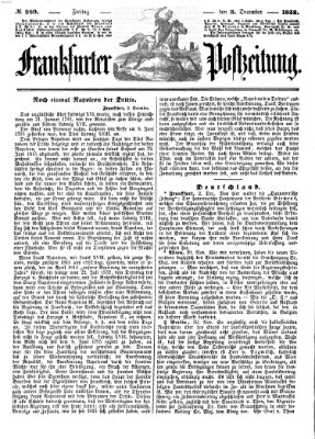 Frankfurter Postzeitung (Frankfurter Ober-Post-Amts-Zeitung) Freitag 3. Dezember 1852