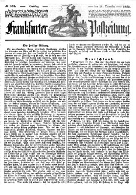 Frankfurter Postzeitung (Frankfurter Ober-Post-Amts-Zeitung) Samstag 18. Dezember 1852