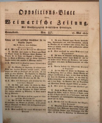 Oppositions-Blatt oder Weimarische Zeitung Samstag 17. Mai 1817