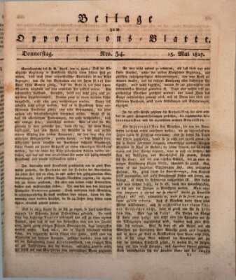 Oppositions-Blatt oder Weimarische Zeitung Donnerstag 15. Mai 1817