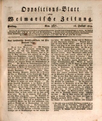 Oppositions-Blatt oder Weimarische Zeitung