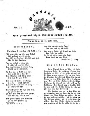 Passavia (Donau-Zeitung) Sonntag 12. Juli 1829