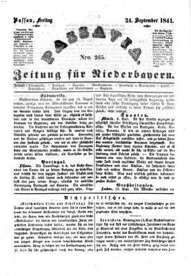 Passavia (Donau-Zeitung) Freitag 24. September 1841