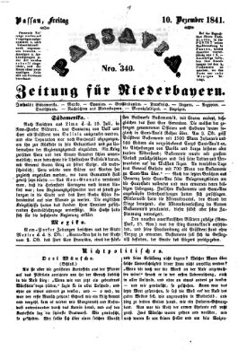Passavia (Donau-Zeitung) Freitag 10. Dezember 1841