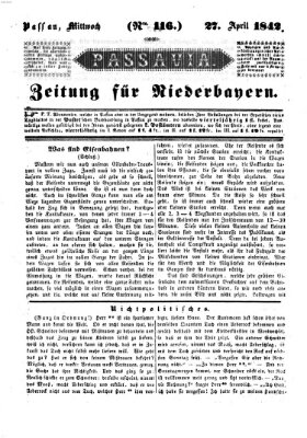 Passavia (Donau-Zeitung) Mittwoch 27. April 1842