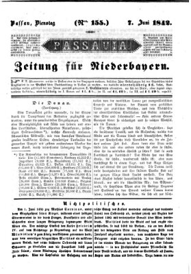 Passavia (Donau-Zeitung) Dienstag 7. Juni 1842